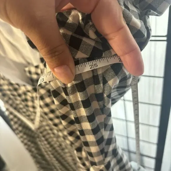 Torrid Retro Chic Black and White Gingham Off the Shoulder A-Line Midi Dress EUC - Picture 9 of 10